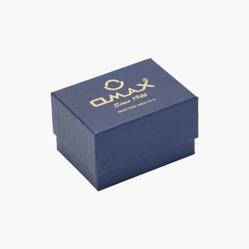 OMAX ساعة أومكس للرجال بتصميم فضي مع قرص تركوازي - Image 4